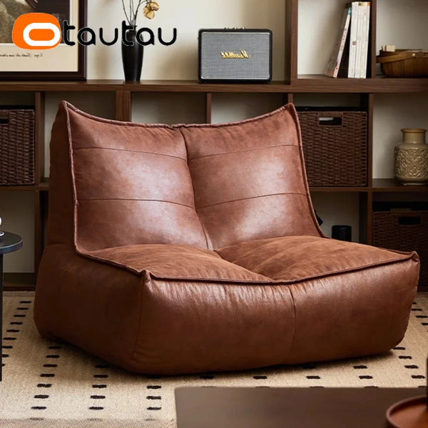Housse de Pouf Poire en Cuir Synthétique (Sans Garnissage)