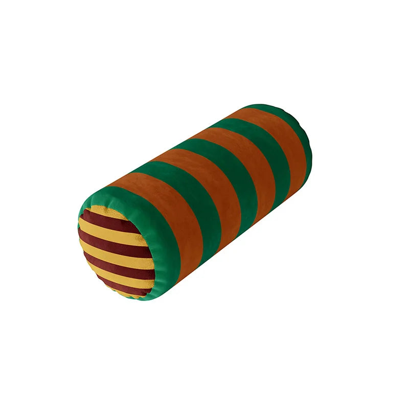 Coussin Cervical Cylindrique en Velours - Support Nuque