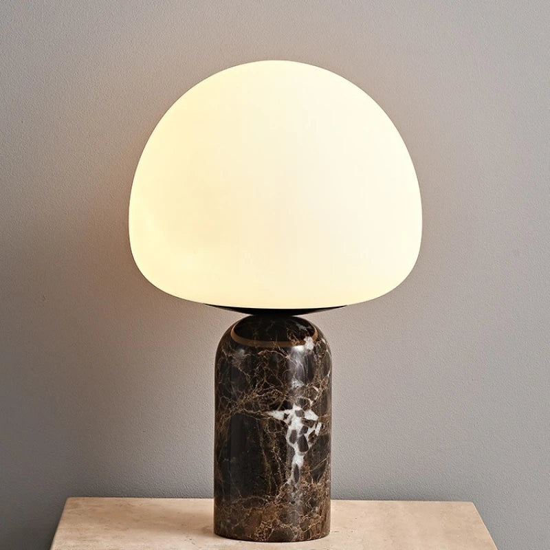 Lampe de Table Marbre et Verre - Luxe Discret