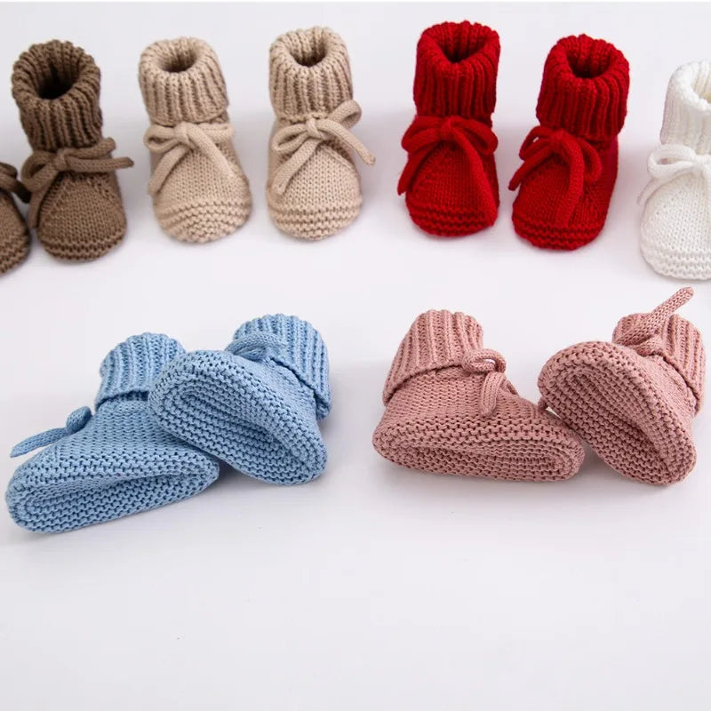 Chaussons Bébé Tricotés à Revers 0-12 Mois