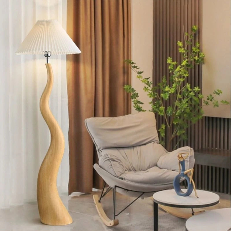 Lampe sur Pied Plissée Minimaliste - Éclairage Vertical
