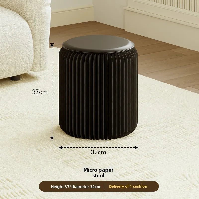 Tabouret Pliable en Carton Kraft - Design Accordéon