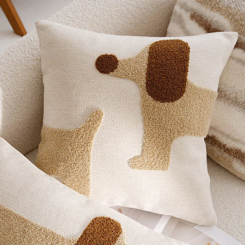Housse de Coussin Chien Patchwork - Décoration Chambre Enfant