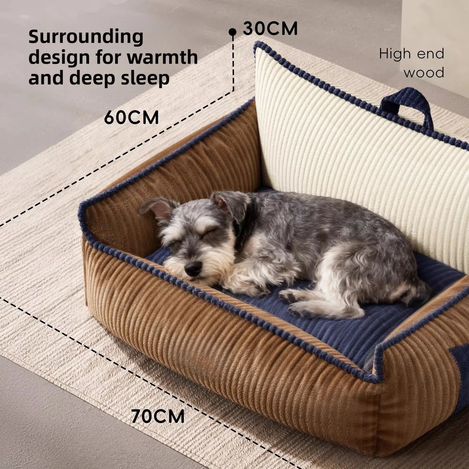 Coussin Amovible Chaud pour Chien Grand Format