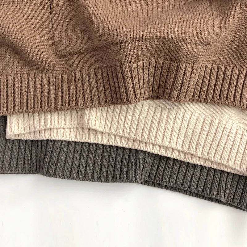 Sweat à Capuche Tricoté Enfant avec Poche