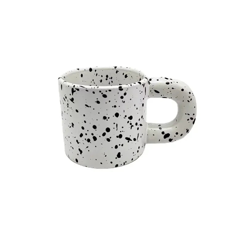 Tasse en Céramique Nordique Motif Éclaboussures d'Encre 330ml