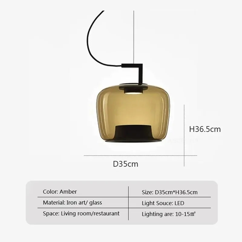 Suspension en Verre Design Moderne pour Salon