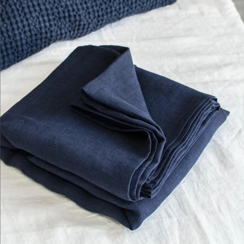 Drap Plat en Lin Pur Lavé - Respirant et Durable