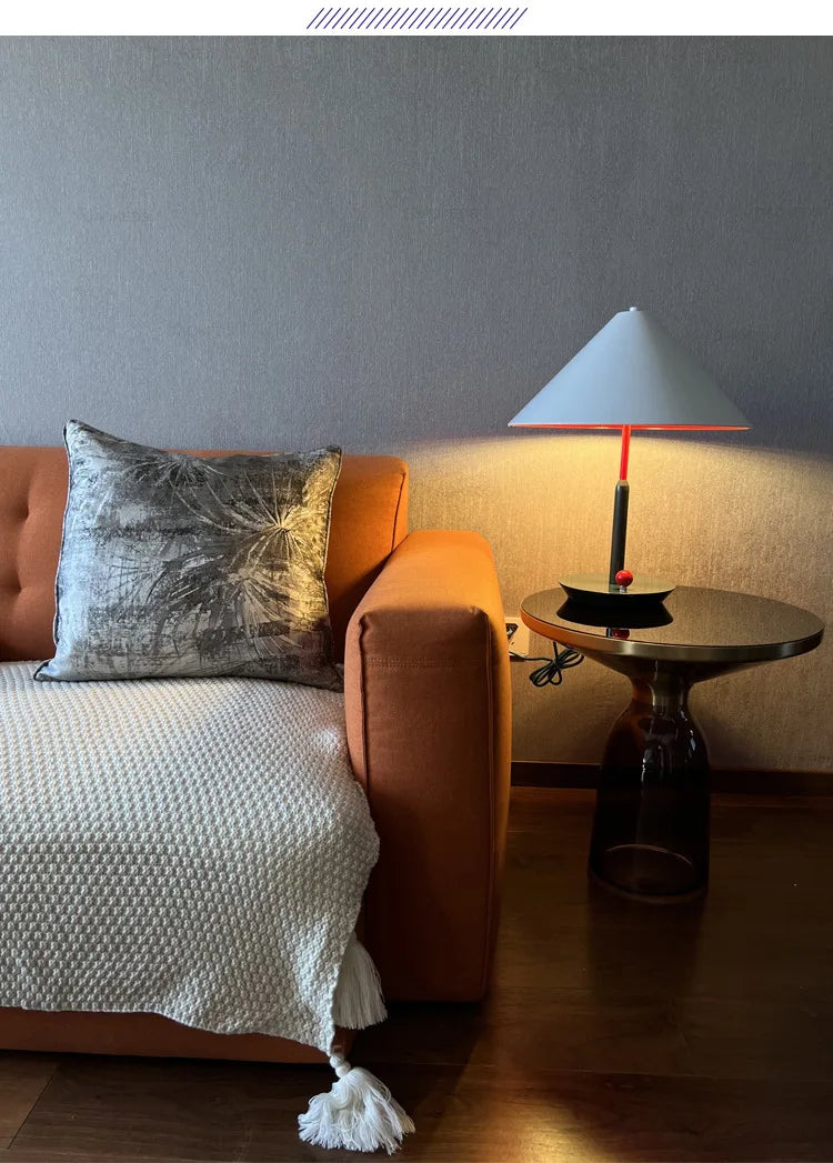 Lampe de Table Bambou Forme Chapeau Style Nordique