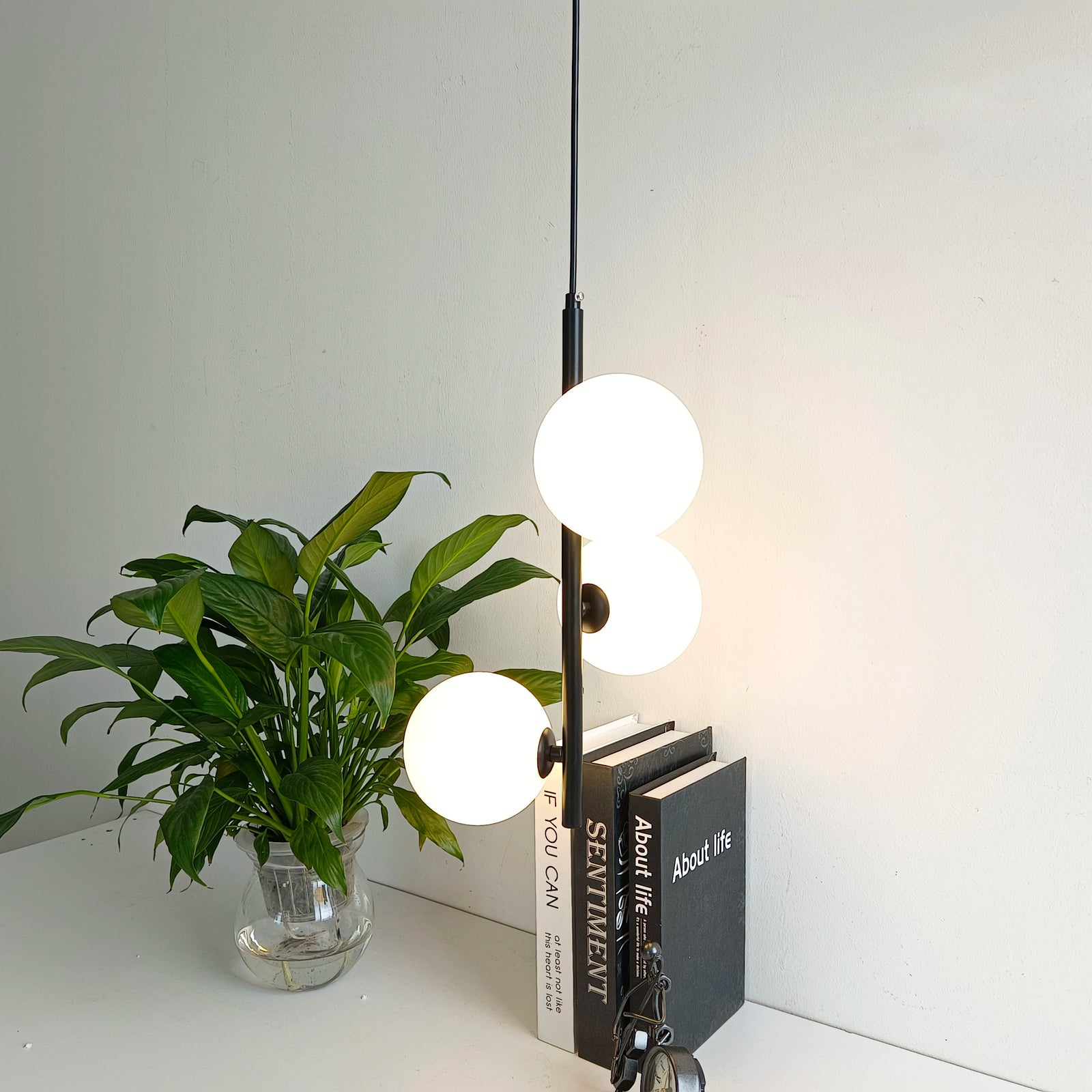 Suspension Boule de Verre Nordique - Laiton ou Noir