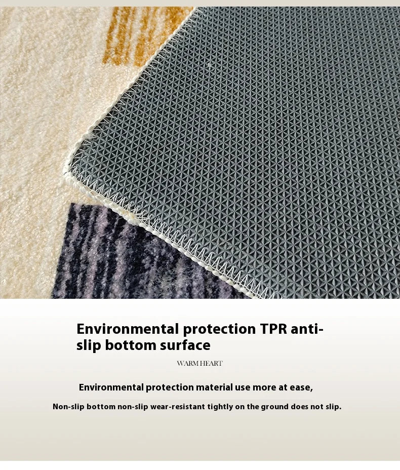 Tapis Chaud Rétro Antidérapant Lavable Salon