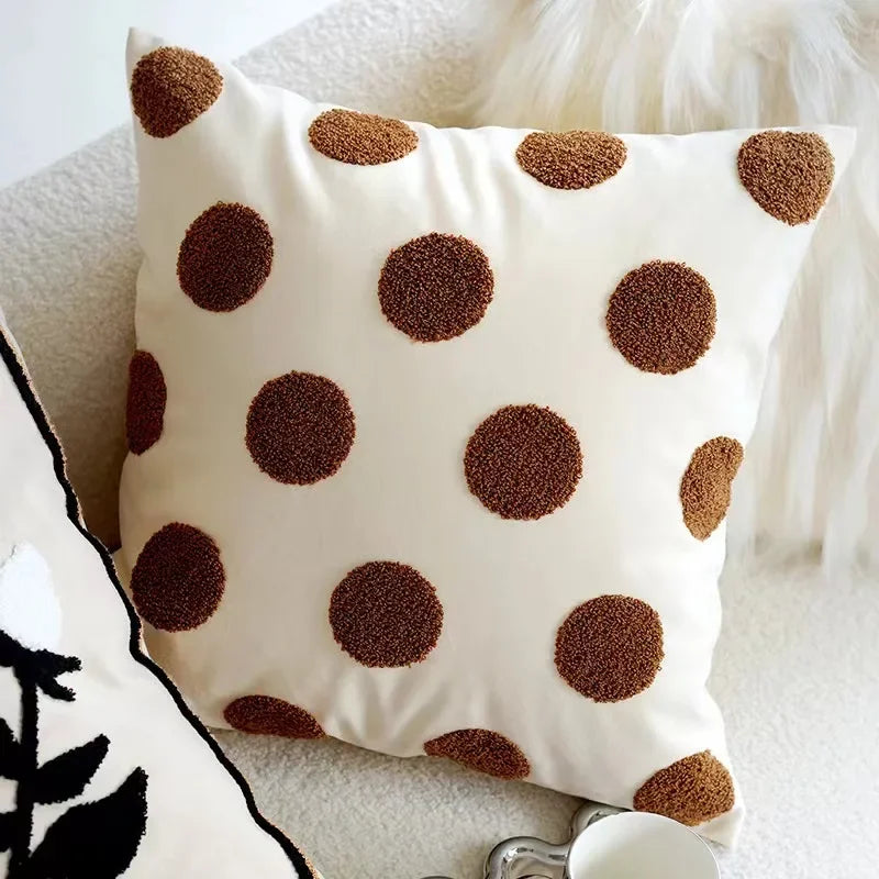 Housse de Coussin Patchwork Multicolore - Style Luxe Léger