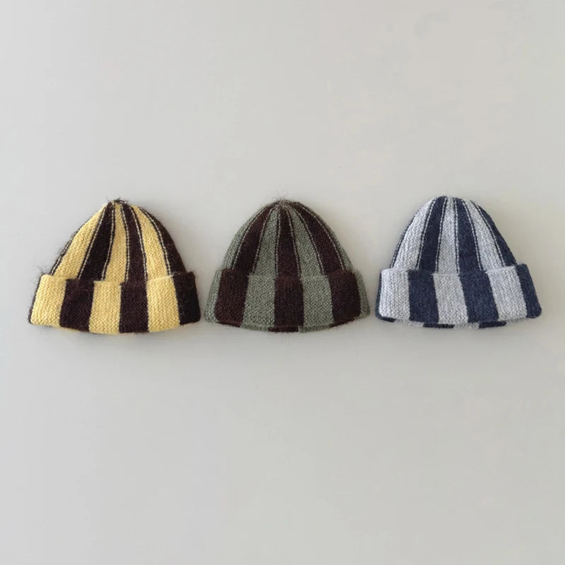 Bonnet Enfant Tricoté Motif Pastèque