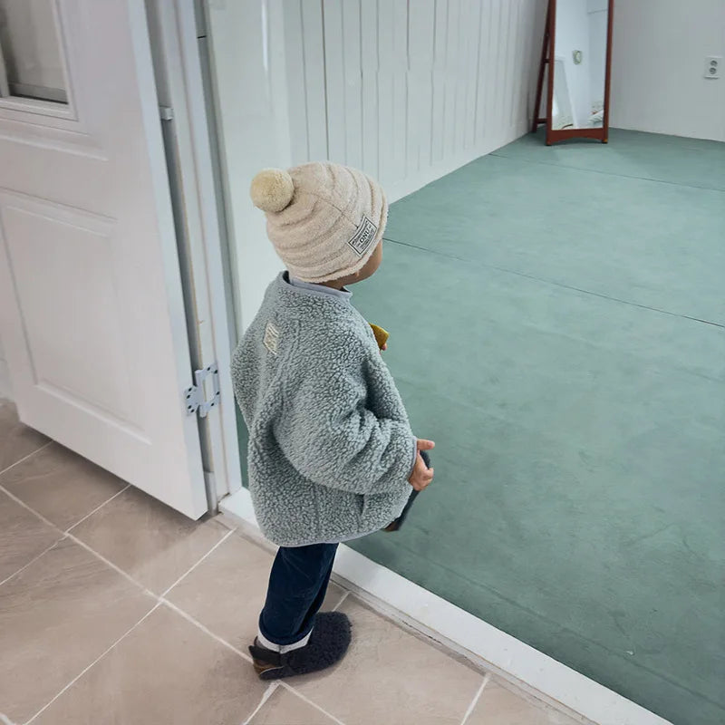 Manteau Enfant Matelassé Uni Style Coréen