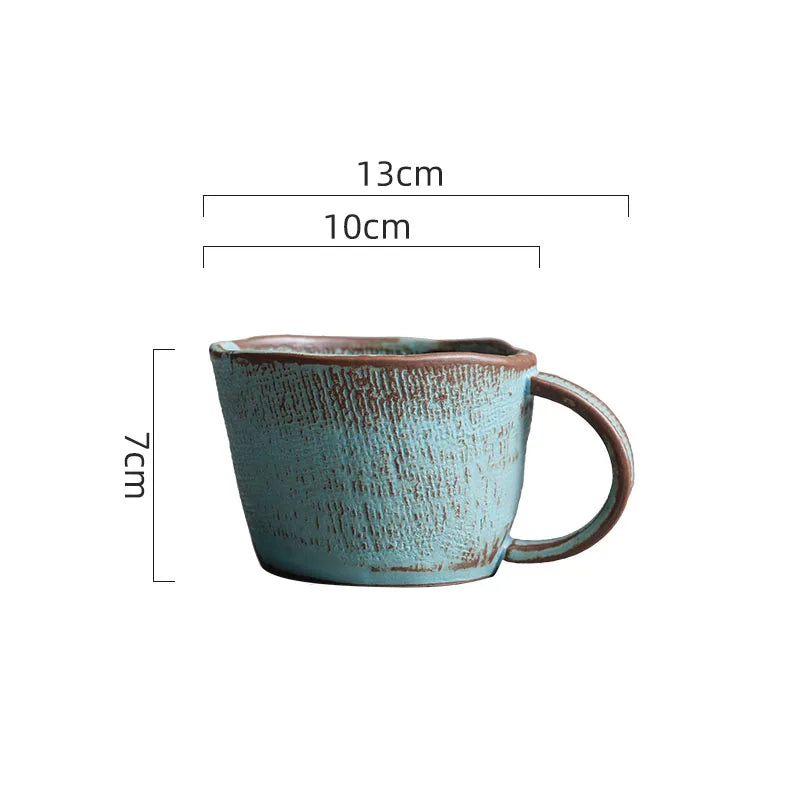 Tasse Céramique Japonaise Rétro Forme Irrégulière Grande Capacité