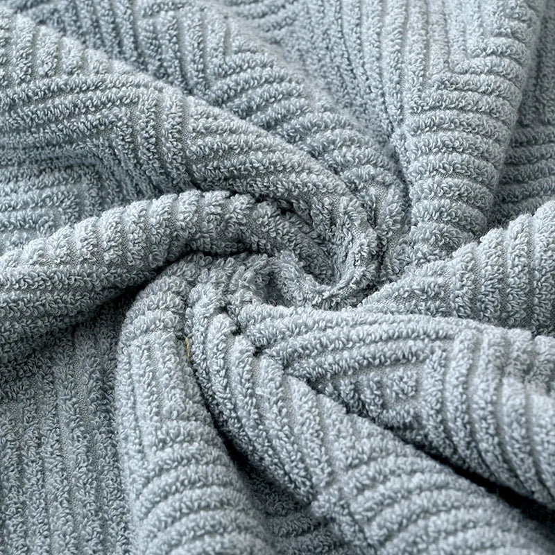 Cotton Bath Towel Trio – Thick & Absorbent