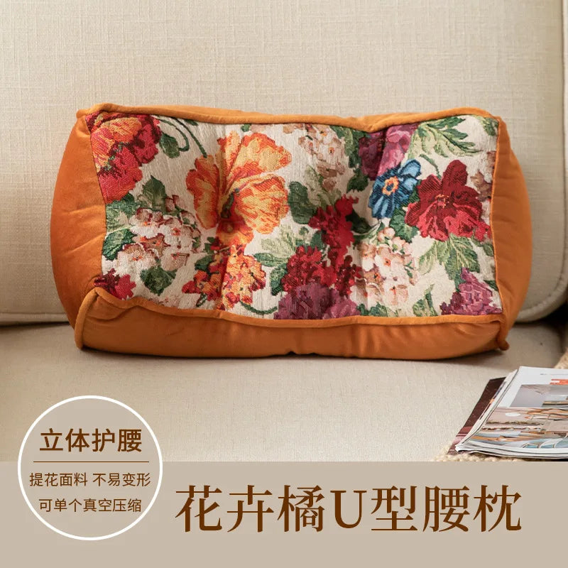 Coussin Lombaire Décoratif Jacquard - Motif Moderne