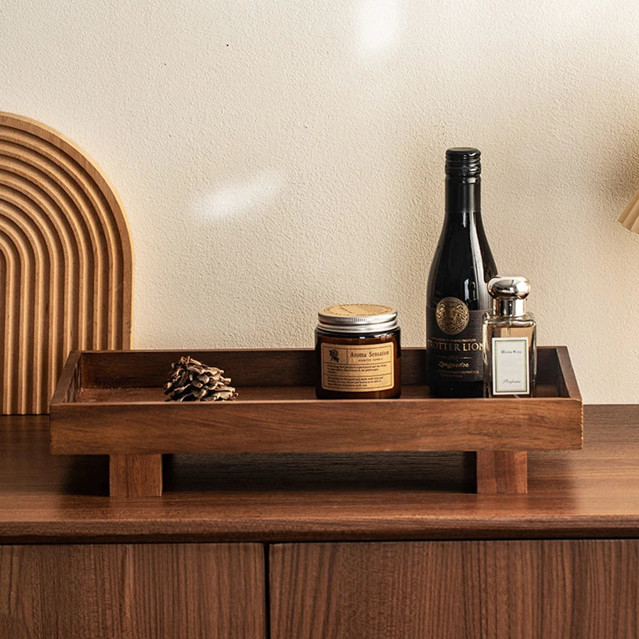 Plateau en Bois Style Japonais pour Cérémonie du Thé