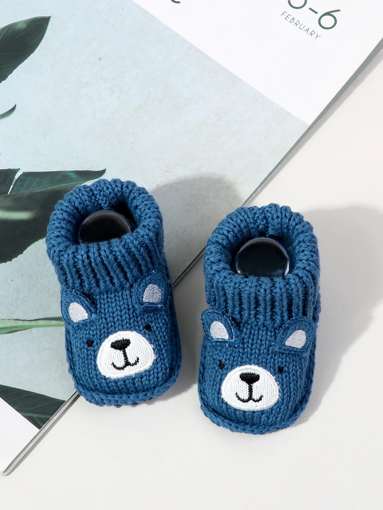 Chaussons Bébé Tricotés Motif Cartoon 0-3 Mois