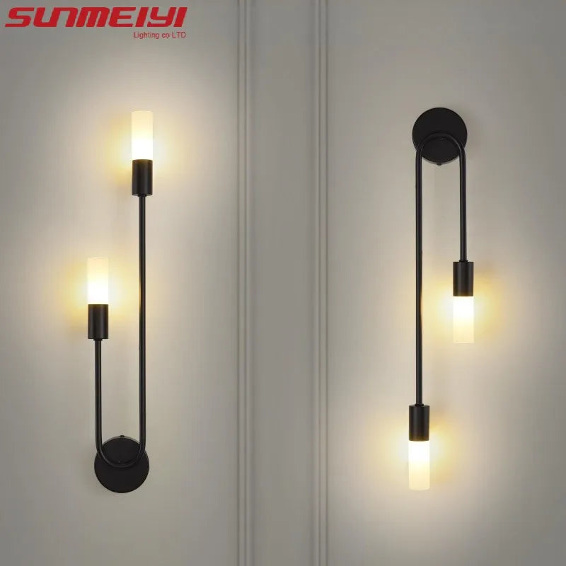 Applique Murale LED Doré et Noir Luxe Nordique