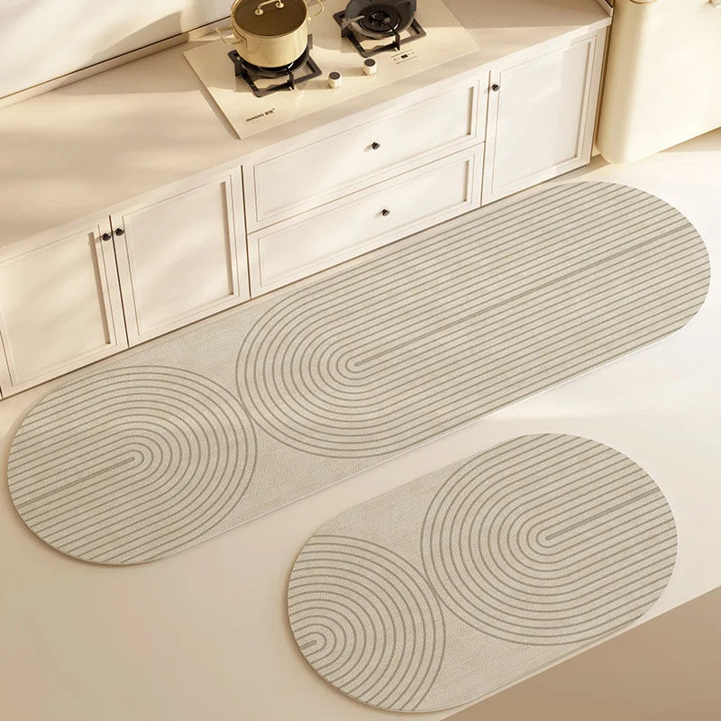 Tapis de Cuisine Long - Style Japonais Minimaliste