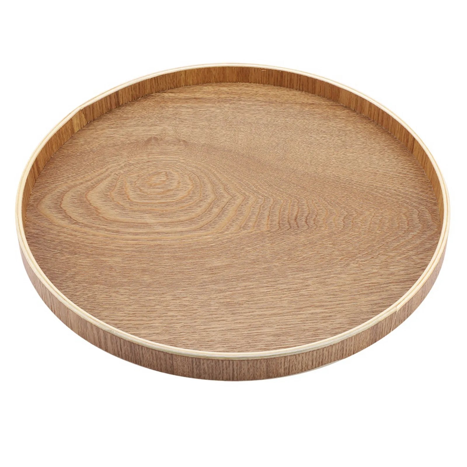 Plateau de Service en Bois Rond pour Thé et Collations