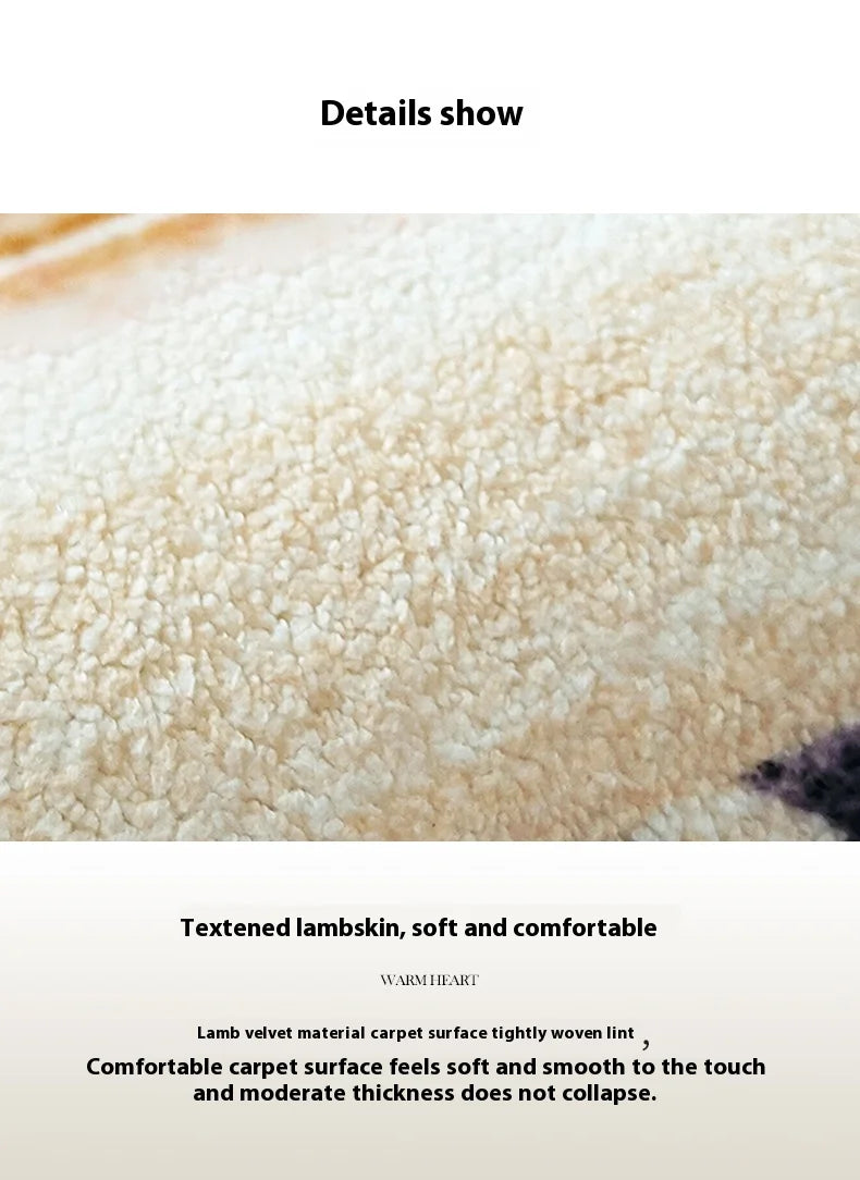 Tapis Chaud Rétro Antidérapant Lavable Salon