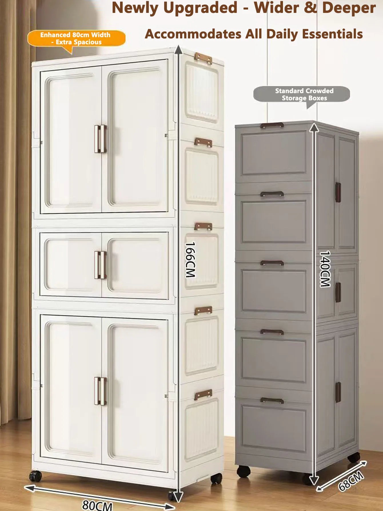 Meuble de Rangement Multi-Niveaux Sans Montage