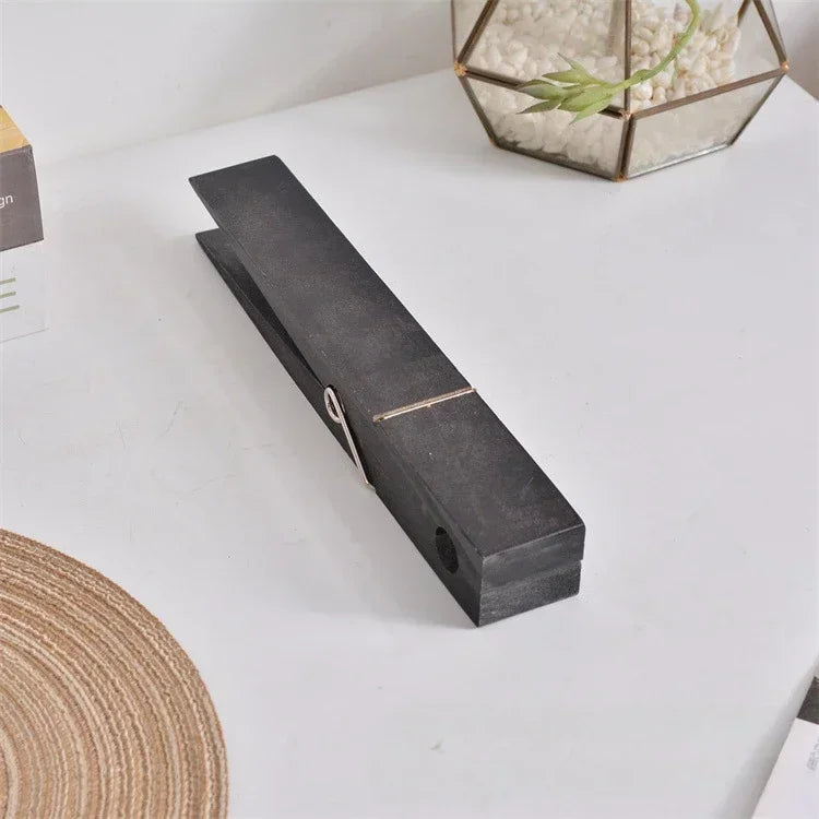 Pince à Serviette Murale en Bois - Porte-Serviette Décoratif