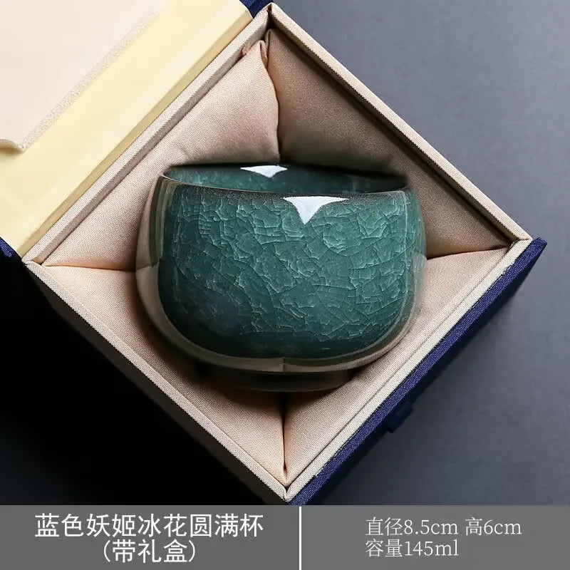 Tasse à Thé Chinoise en Céramique - Glaçure Craquelée