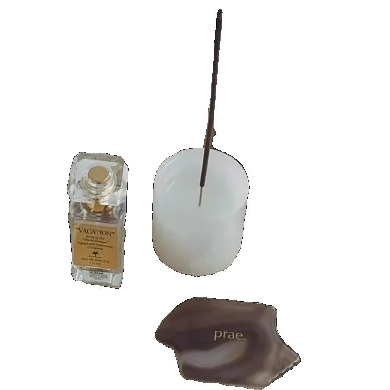 Porte-Encens en Marbre Naturel Style Wabi-Sabi