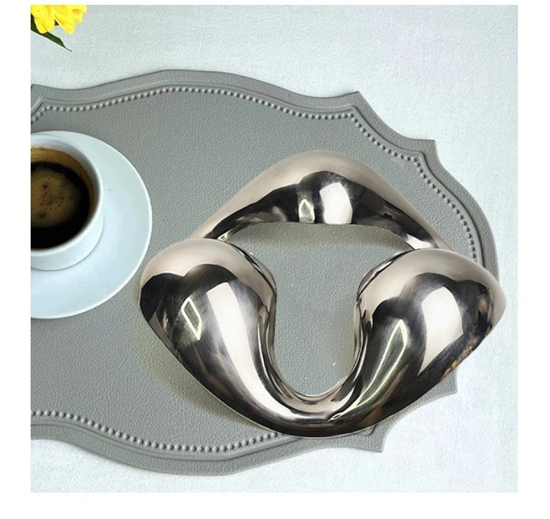 Plateau à Collations Acier Inoxydable Table Basse