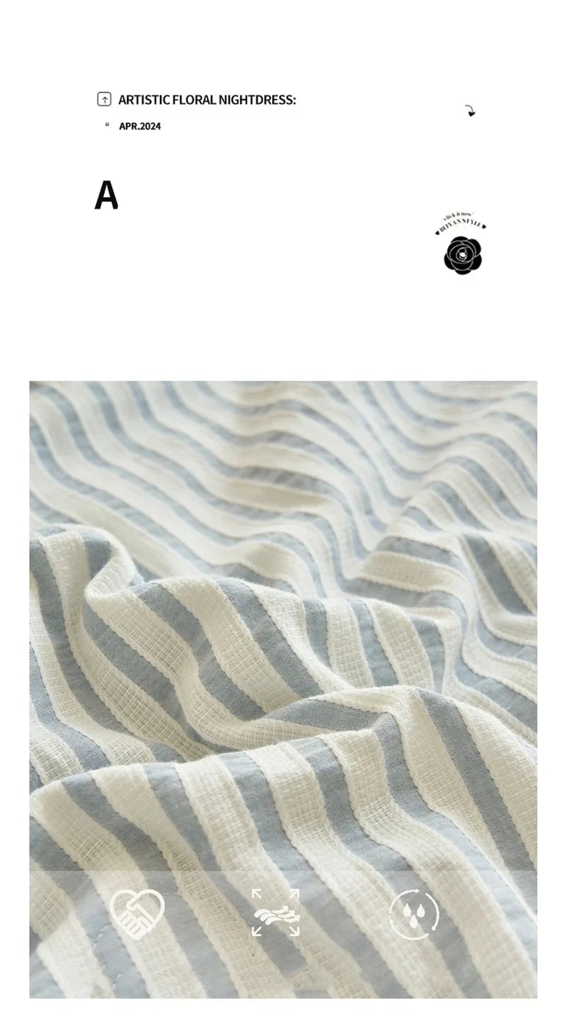 Couette d'Été Jacquard Coton Haut de Gamme Légère
