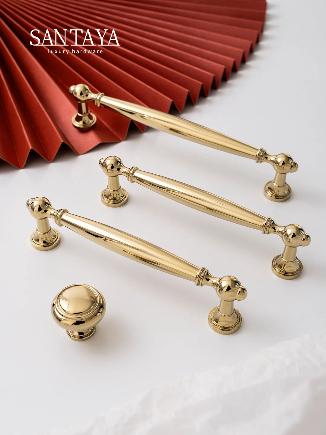 Solid Brass Handle – PVD Gold Drawer Pull
