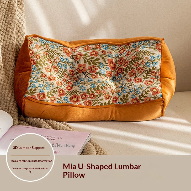Coussin Lombaire Décoratif Jacquard - Motif Moderne