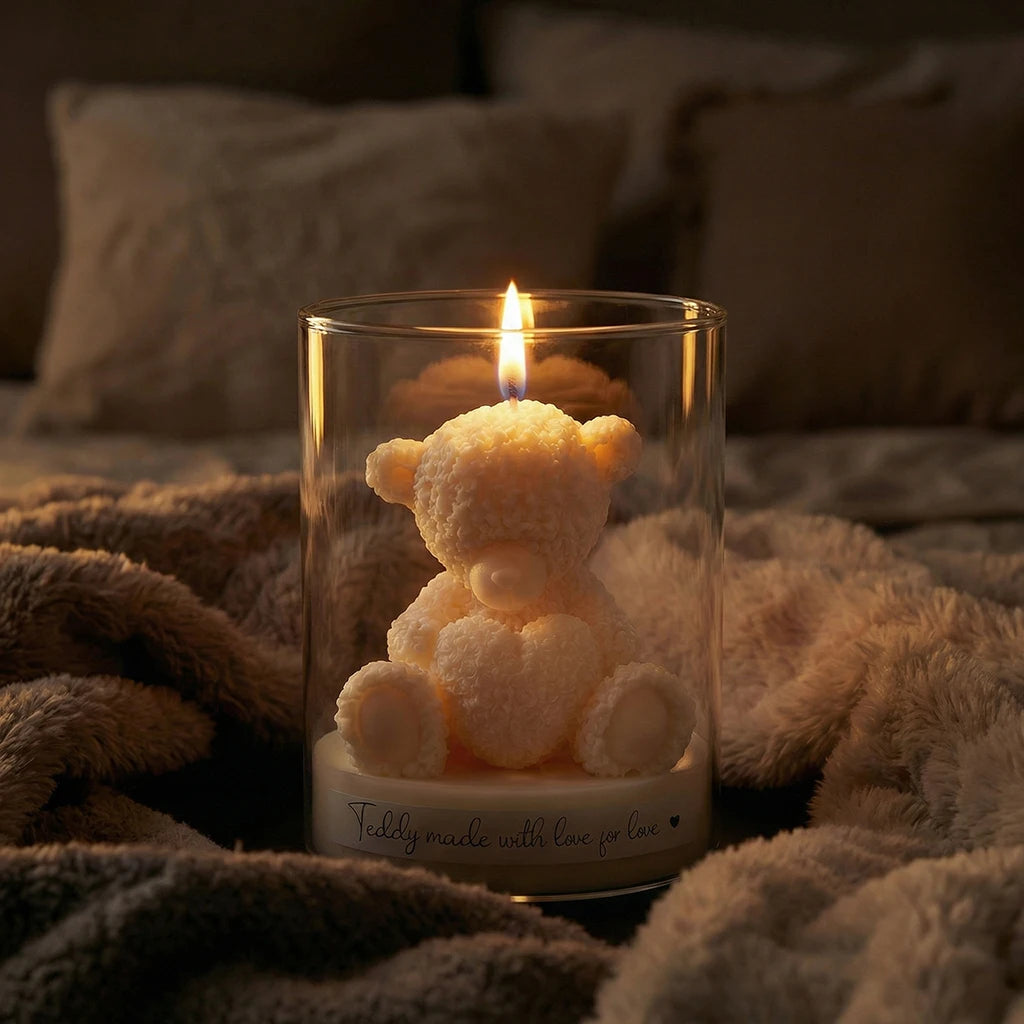 Bougie Parfumée Forme Ourson en Bocal