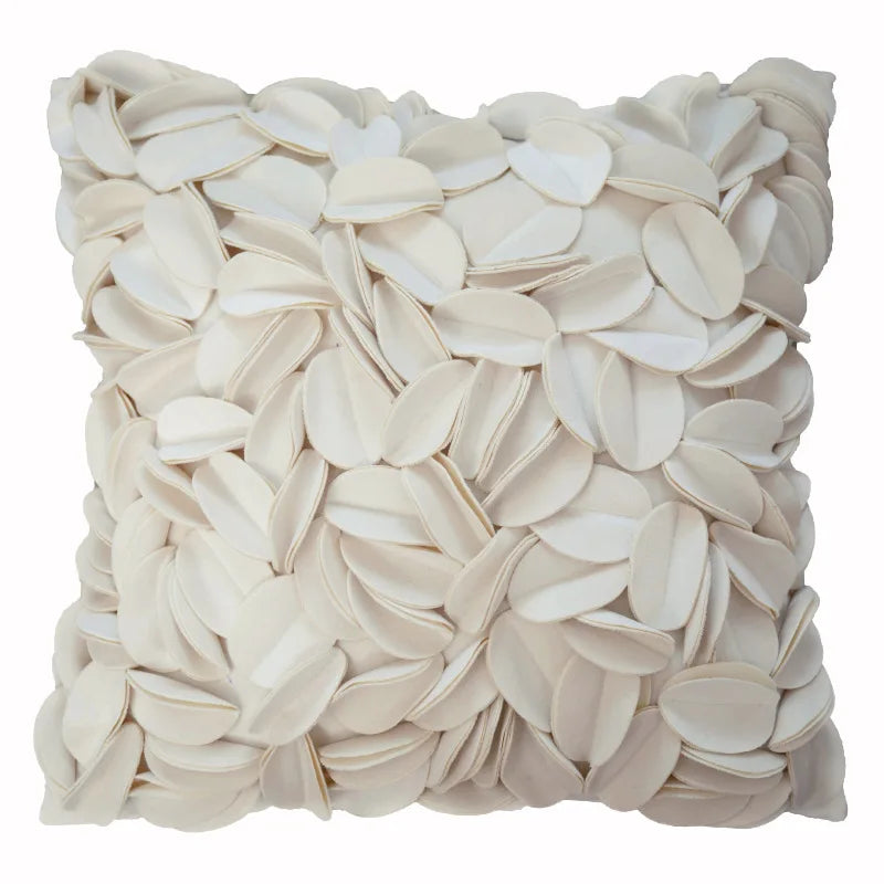 Housse de Coussin Fleurie Romantique Faite Main 45x45cm