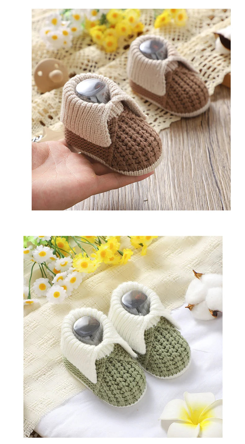 Bottines Bébé Tricotées Patchwork