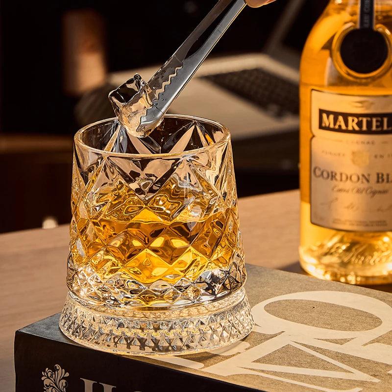 Verre à Whisky Rotatif à Base Tournante 360 Degrés
