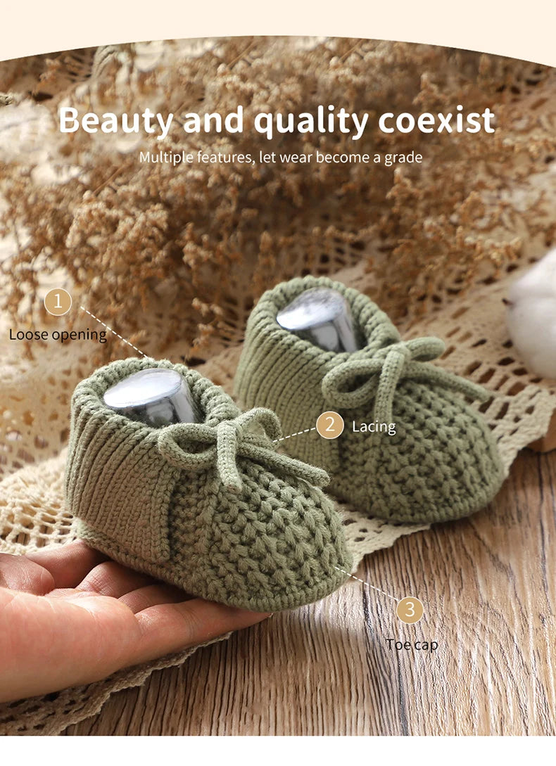 Chaussons Bébé Tricotés à Revers 0-18 Mois