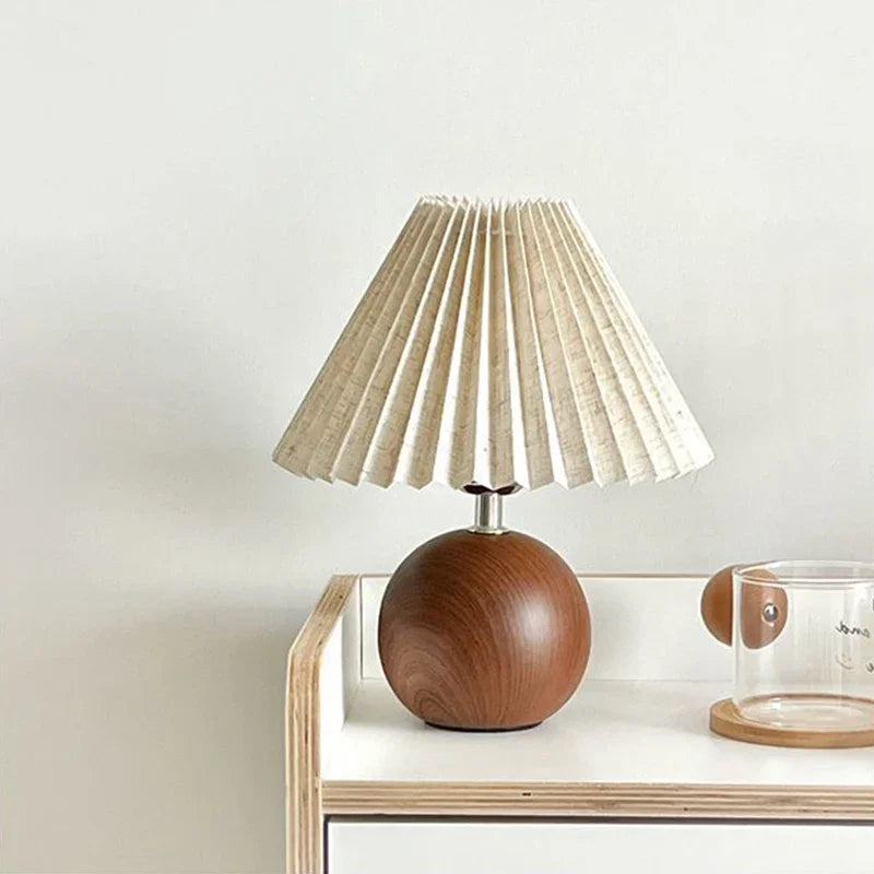 Lampe de Table LED Plissée - Trois Teintes avec Télécommande