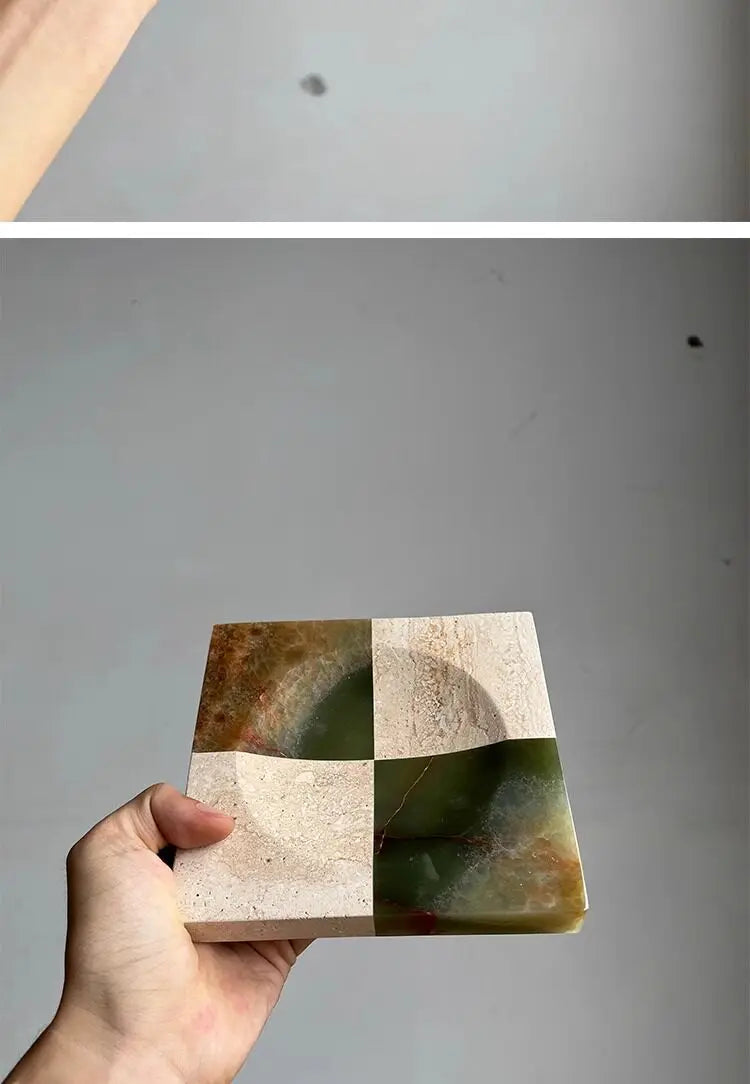 Plateau Marbre Assemblé Carré pour Comptoir et Bijoux
