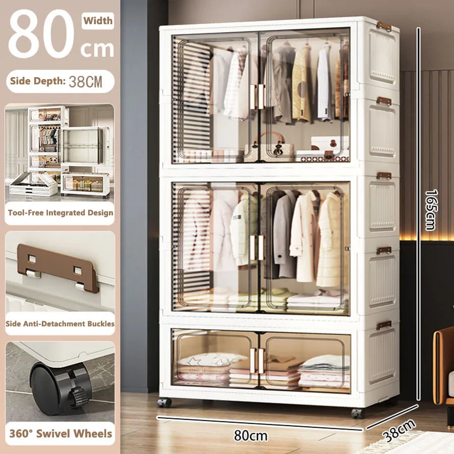 Meuble de Rangement Multi-Niveaux Sans Montage