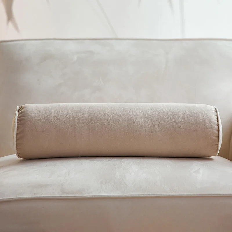 Coussin Traversin Velours - Bordure Passepoilée