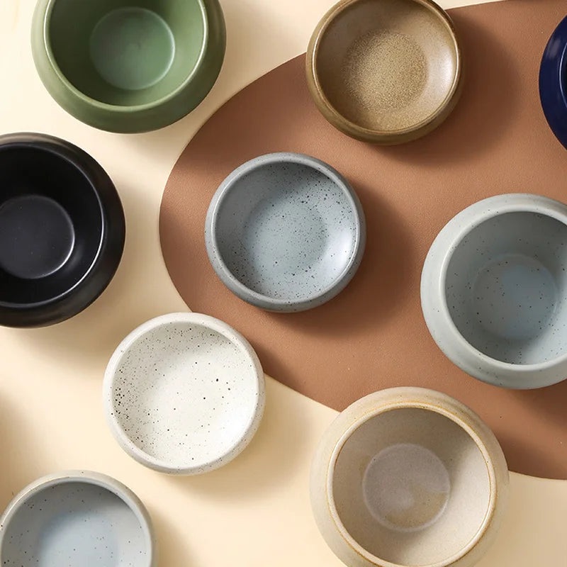 Ceramic Dip Bowl – Retro Condiment Dish