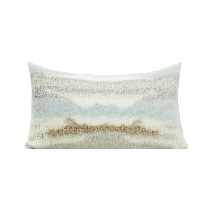 Housse de Coussin Cachemire Galaxie Nébuleuse Bleu Dégradé