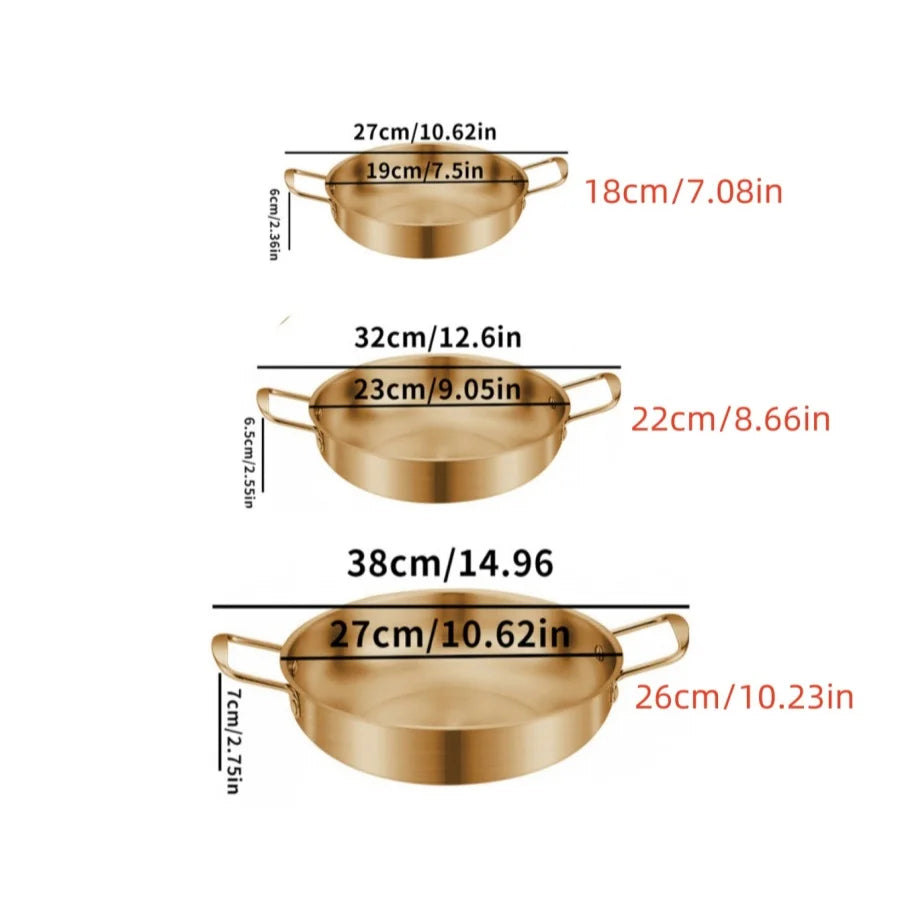 Casserole en Acier Inoxydable avec Poignée pour Paella