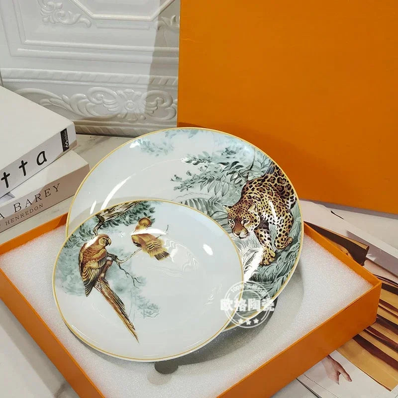 Service de Table Céramique Motif Jungle