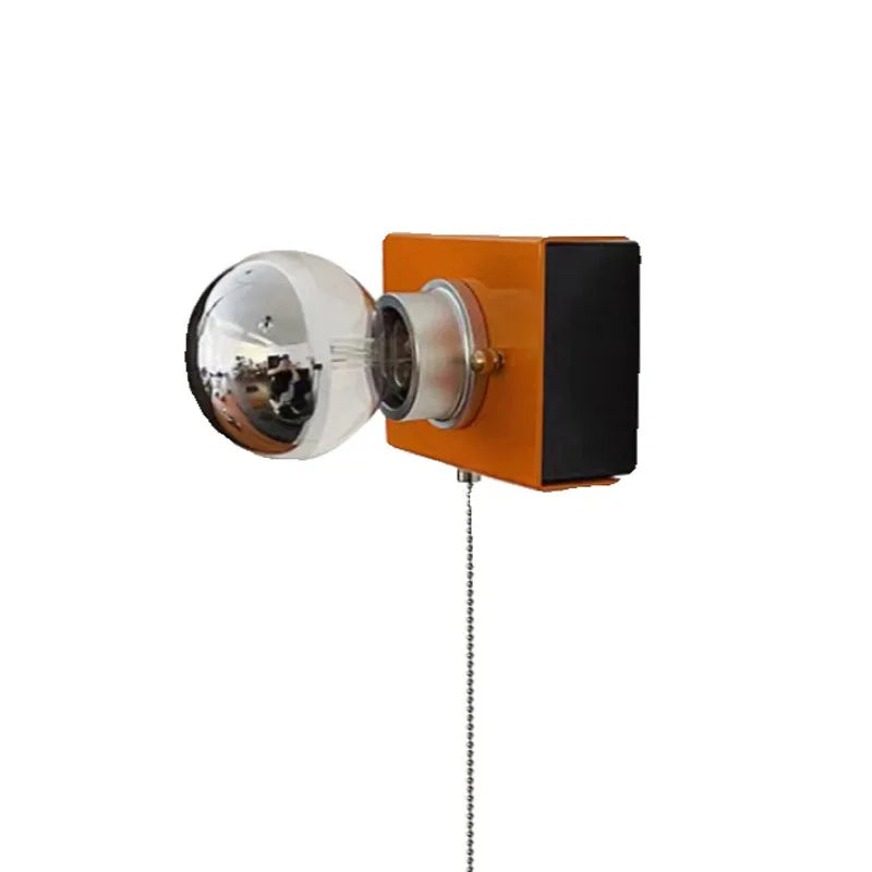 Applique Murale Rétro Bauhaus Forme Appareil Photo Orange