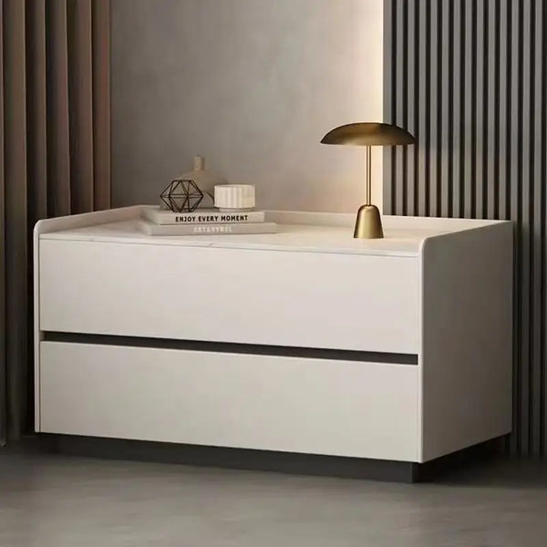 Solid Wood Nightstand – Hidden Handles, No Assembly